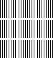 4. As pattern two, but with vertical intervals, seperating the columns into rectangles.