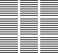 9. As pattern four, but with horizontal, rather than vertical, ridges.